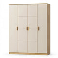 Armoire de rangement 180 x 60 x 200 cm en panneaux de bois beige style contemporain
