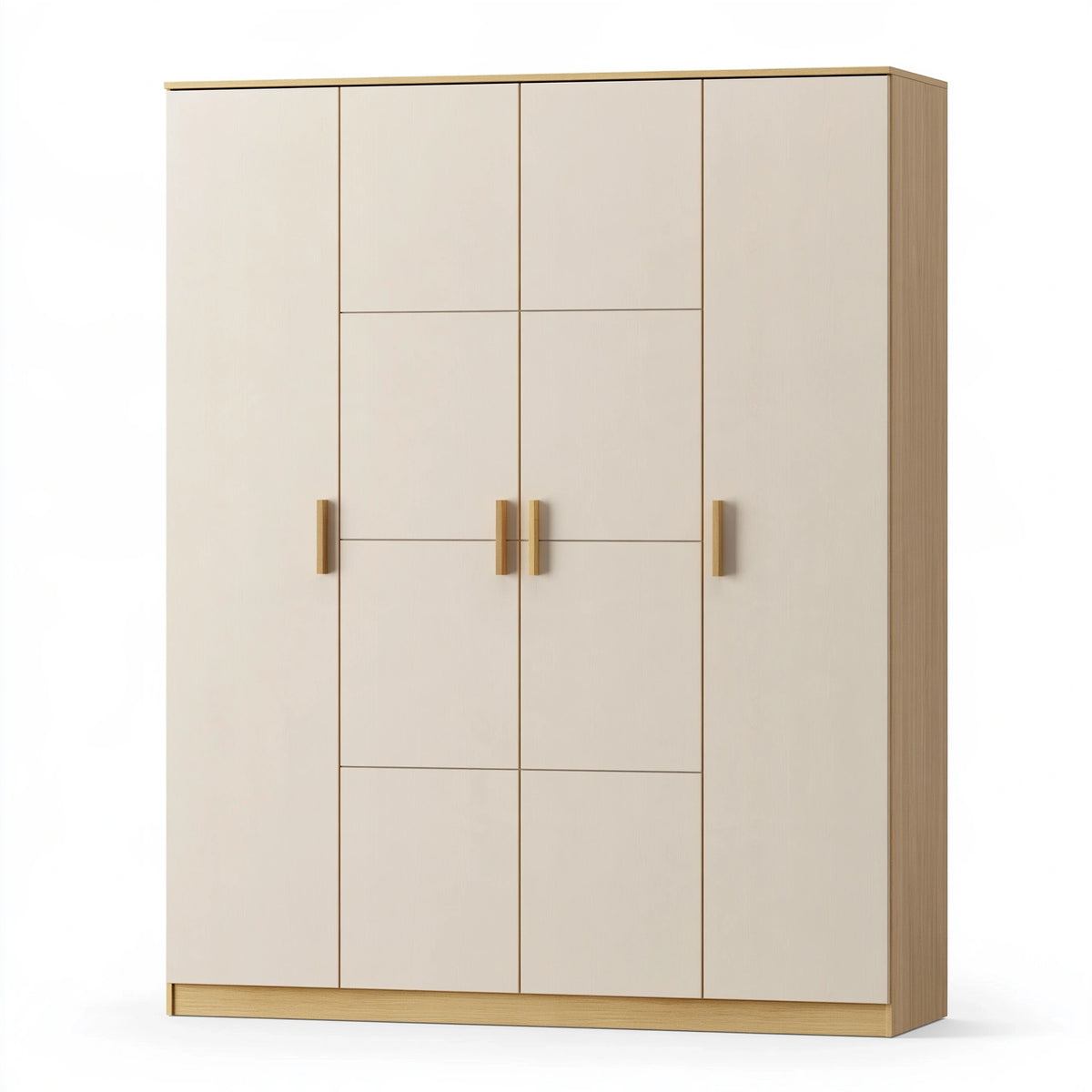Armoire de rangement 180 x 60 x 200 cm en panneaux de bois beige style contemporain